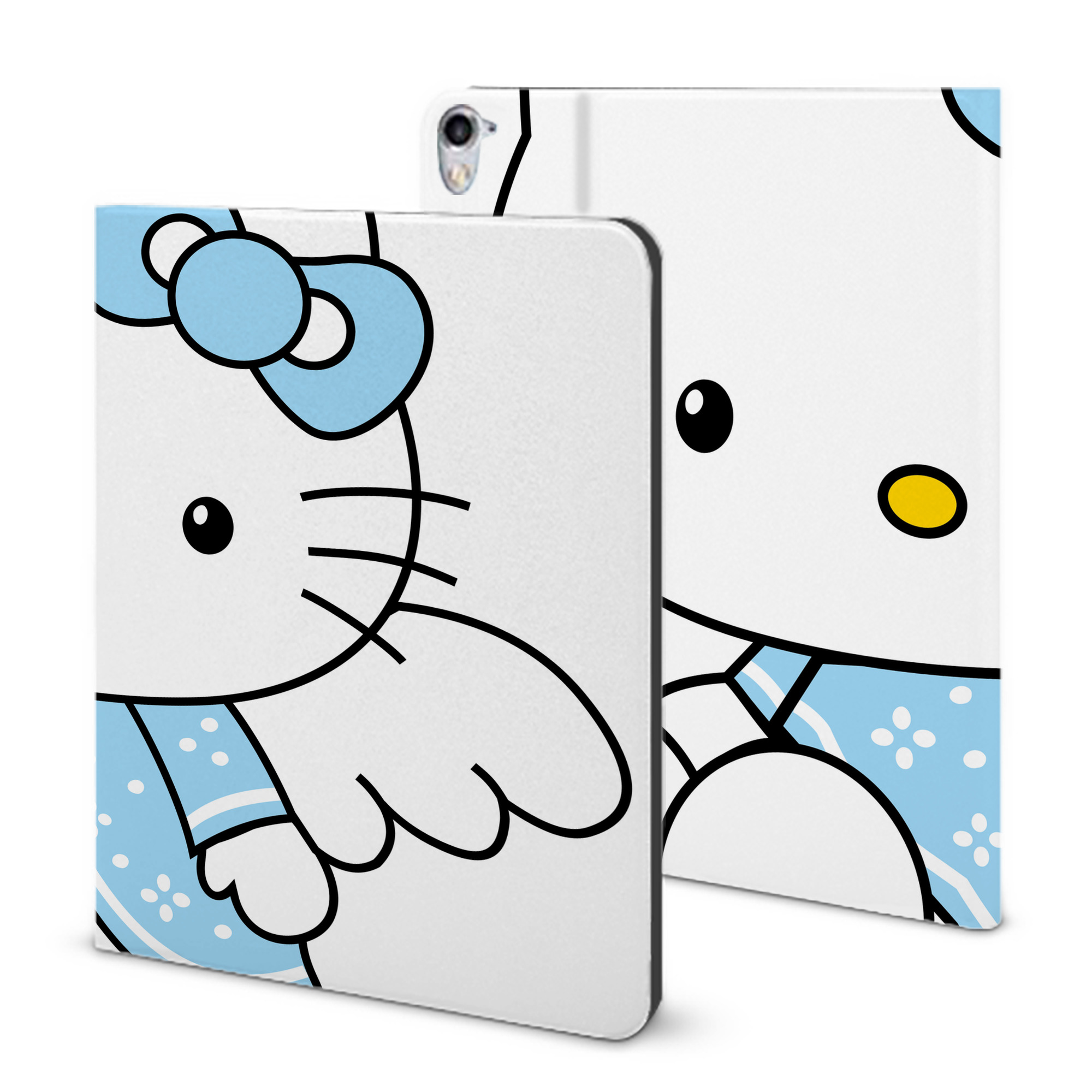 （画像用） Hello Kitty ハローキティ IPad ケース ブック型 PUレザー TPU 耐衝撃 軽量 薄型 ペン収納なし 全面保護 IPad 各モデル対応